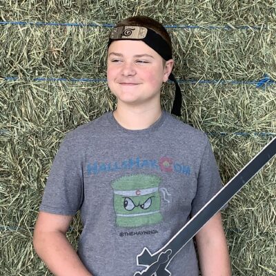 Heathered Charcoal Faded Hay Ninja T-Shirt